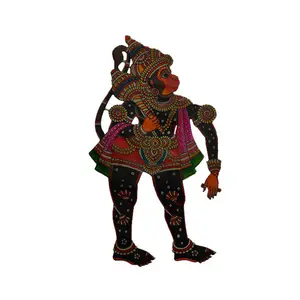 Silkrute Leather Hand Painted Foldable Puppet - Lord Hanuman