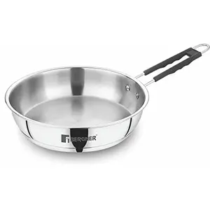 BERGNER Eternity Stainless Steel Frypan with Induction Compatible 24cm 1.45 Liter Silver