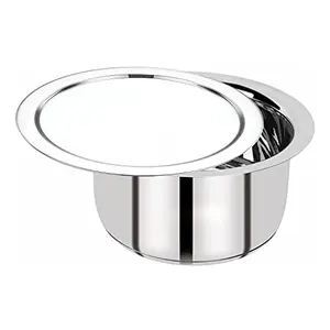 Bergner Essential Stainless Steel Tope with Stainless Steel Lid 17.5 cm 2500 ml Induction Base Silver