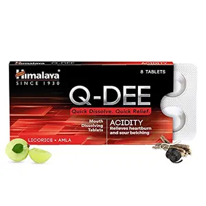 HIMALAYA Q-DEE Acidity 8tabs Pack of 20
