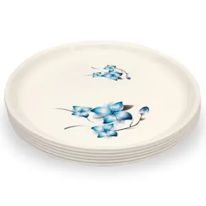 Jaypee Plastic Le Dinner Full Plate R Print Lavendra Blue Set of 6 pcs