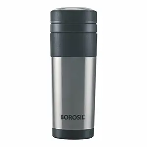 Borosil - Vacuum Insulated Hydra Travelmate Tea & Coffee Stainless Steel Travel Mug - Spill Proof - hot and Cold