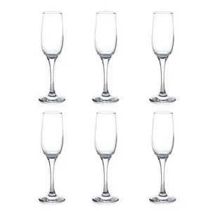Cello Elegance Glass Champagne Tumblers Set of 6 210ml Each Clear