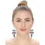 Designer High Quality German Silver Oxidized Leaf Earrings For Women and Girls