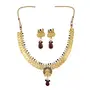 Temple Coin Gold Plated Necklace Set for Women