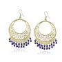 Gold Plated Metallic Purple Beads Earrings Jewellery Gift for Women and Girls