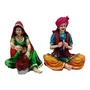 Cultural Rajasthani Traditional Couple Home Decor Statue Gift(H-15 cm)