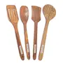 Wooden Spatula and Ladle Set Pack of 4
