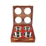 Wooden Dry Fruit/Sweets/Spices Box (Brown 4 Bowls)