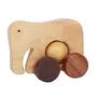 Wooden Beautiful Toy Elephant with Wheel