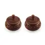 Small Fancy Traditional Wooden Full Carved shingaar Box Set of 2