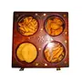 Wooden Holi Special Snacks and Dry Fruit Square Box
