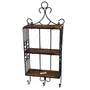 Home Decor 3 Shelf Book/Kitchen Rack with Cloth/Cup Hanger Size(LxBxH-13x5x24) Inch