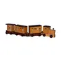 Brown Wodden Engine & Train Toy