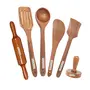 Brown Wooden Kitchen Tool - Pack of 6