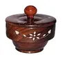 Wooden Dry Fruit Box with Hand Carved Design. Size (lxbxh-4.5 x 4.5 x 3) Inch