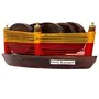 Wooden Stylish Boat Tea Coasters Home Decor 6 Pcs