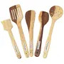 Brown Wooden Spoon Set of 5