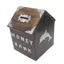 Brown Wooden Money Bank for Kids