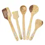 Handmade Wooden Serving and Cooking Spoon Kitchen Tools Utensil Set of 5
