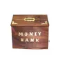 Brown Wooden Hut Money Bank