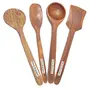 Handmade Wooden Serving and Cooking Spoon Kitchen Utensil Set of 4