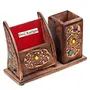 Wooden Pen Mobile Stationery Stand for Home Office -wooden_mobile_pen_stand