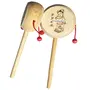 Wooden Rattle Drum Instrument Child Musical Toy (Set of 2)