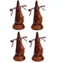 Beautiful Unique Hand Carved Rosewood Nose-Shaped Eyeglass Spectacle Holder Family Pack (Set of 4)