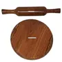 Brown Wooden chakla belan and Rolling Pin