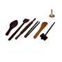 Brown Wooden Kitchen Tool Set of 7