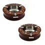 Wooden White Inlay Ashtray Pack of 2