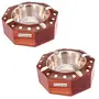 Brown Wooden Octagonal Ashtray (Pack of 2)