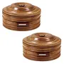 Wooden Antique Handcrafted Chapati Box Pack of 2