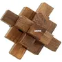 Handmade Wooden Crystal IQ Teaser Puzzle - 3D Magic Game Mini Cross for Children - Unique Kids Gifts