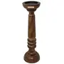 Wooden Handmade Beautiful Candle Holders Stand for Home Decoration 15 Inch Height (Brown1)