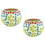 Glass Mosaic Candle Votive VOT-27X27-3inch (Pack of 2)