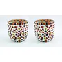 Glass Mosaic Candle Votive VOT-43X43-3inch (Pack of 2)