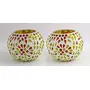 Glass Mosaic Candle Votive VOT-53X53-4inch (Pack of 2)