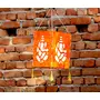 Paper Handmade Hanging Paper Handcrafted Colored Lamp Shade Decoration for Home Garden Parties (Orange Ganesh)