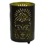 Candle Votive - Buddha Etched - Brown