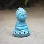 Ceramic Standing Buddha Shape Incense Cone Stand for Best Gifting Home Decoratives (Sky Blue)