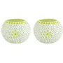 Glass Mosaic Candle Votive VOT-52X52-4inch (Pack of 2)