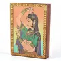 Little India Meera Wooden Gemstone Painting Jewelry Box (19.05 cm x 13.97 cm BrownHCF258)