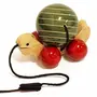 Wooden Pull Toy with Rotating Ball - Tuttu Turtle