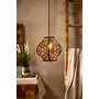 Black and Gold Turkish Hanging Pendant Ceiling Lamp E - 14 Bulb Holder Without Bulb 28 x 28 x 22 cm