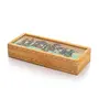 Little India Carved Gemstone Painted Wooden Jewellery Box (354 Brown)