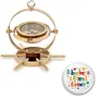 Real Brass Spinning Compass Wheel (7.62 cm x 7.62 cm)