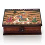 Little India Wooden Hand Painted Dhola Maru Jewellery Box (330 White)