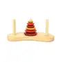 Handcrafted Tower of Hanoi Wooden Puzzle - Brahma Multicolour